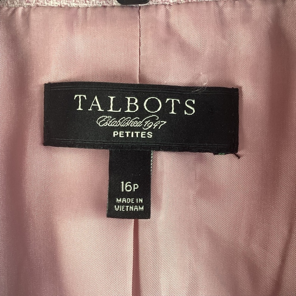 Talbots Blush Pink Women's Blazer wool academia preppy business casual - Picture 3 of 5